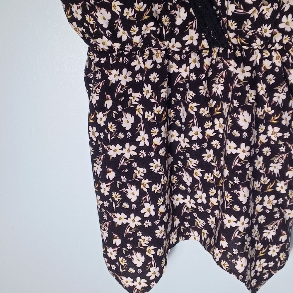 Womens Babydoll Cami Top Size Large Cottagecore Y2K Ditsy Floral Retro - Picture 3 of 9
